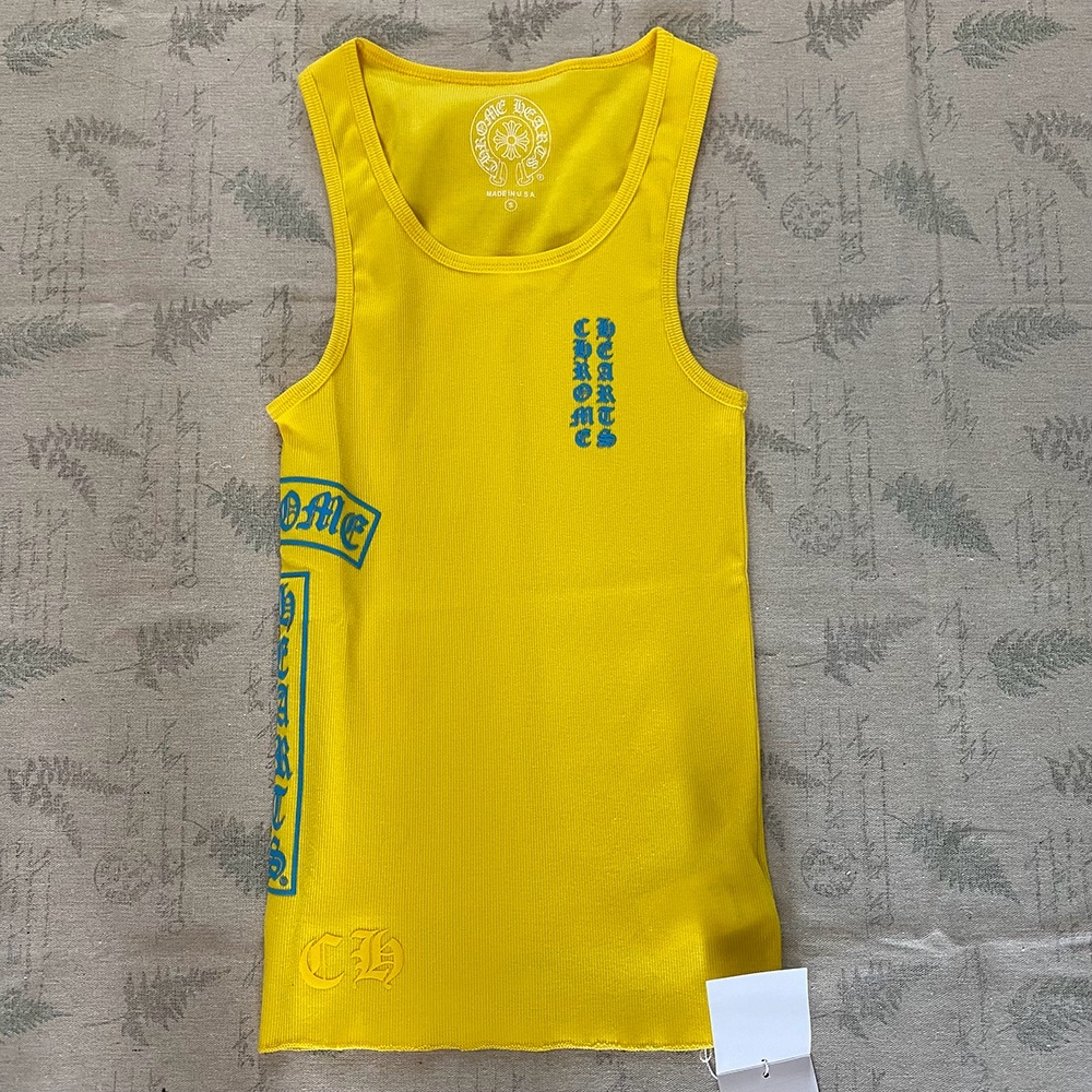 Chrome Hearts Womens Size S Cotton Pullover Vest Yellow